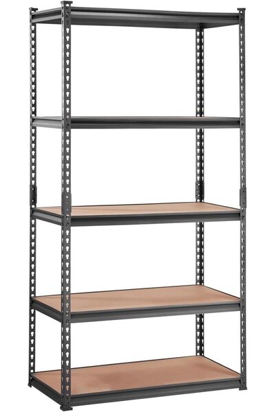 Chulovs وحدة رفوف تخزين معدنية قابلة للتعديل بخمس طبقات، 90 * 40 * 180 سم