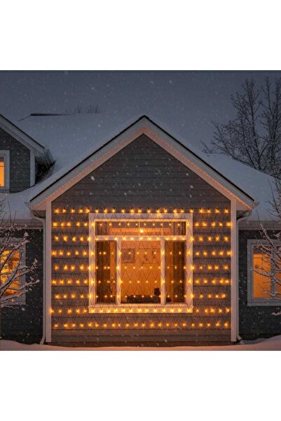 Eglo Christmas mesh lights Golden 410826, 200 LEDs, warm light, 3 x 3 m, IP44, black cable