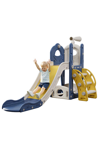 zola Tobogan 2in1 copii cu cos baschet si telescop, interior/exterior, 165 cm, plastic PE