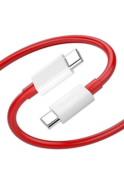 Oneplus عبوة واحدة من كابل Type-C إلى Type-C - أحمر، شحن سريع، نقل بيانات