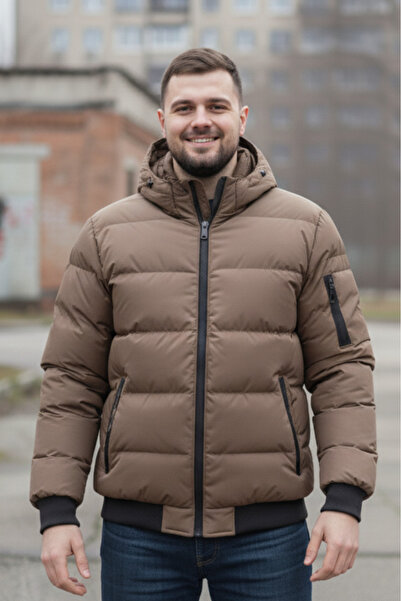 embody Jachetă groasă supradimensionată pentru bărbați, cu glugă detașabilă ș...