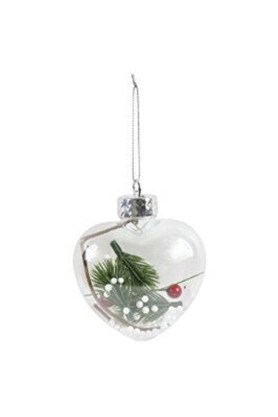 SHOPIENS Christmas bauble, white + red + green, SYDD-0330, 8 cm, plastic, round