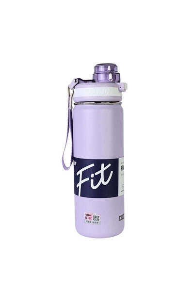 SAFECARE Sticlă de apă, 650 ml, mesaj „FIT”, violet