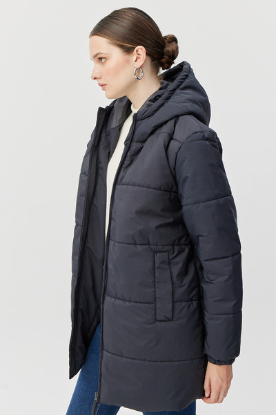 PAULMARK Γυναικείο παλτό με κουκούλα