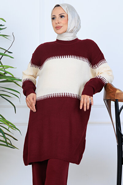 benguen Knitwear Set N7060 Claret Red