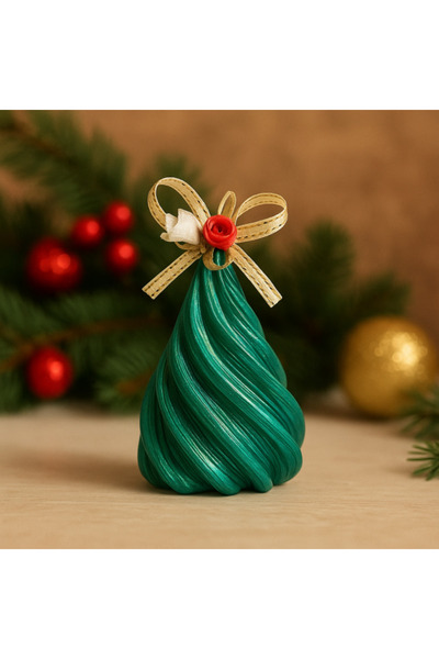 STYLUX Decorative candle "Magie de Smarald" festive elegance handmade for Christmas