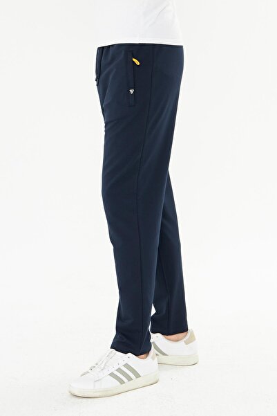 TRENDHİLL Ανδρικό βαμβακερό παντελόνι με φερμουάρ και τσέπες σε μεγάλο μέγεθος Navy Blue 7814B-L
