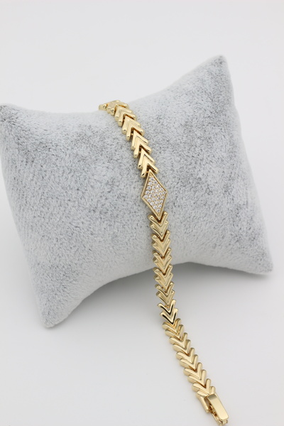 XUPING JEWELRY Style Pearl/Xuping Jewelry Triangle Zircon Stone Bracelet