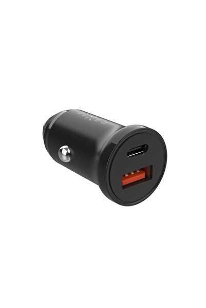 FIXED Car Charger 20W USB-C + USB-A, FIXCC20N-CU-BK, Fast Charging PD3.0, Compatible 12V/24V, Black