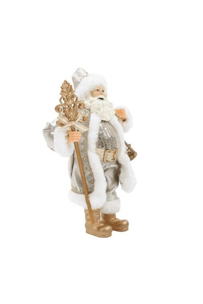 DacEnergy Figurina Mos Craciun din material plastic, poliester, rasina, cu fe...