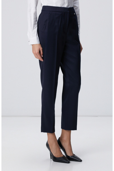 Network Lacivert Yün Karışımlı Pantolon