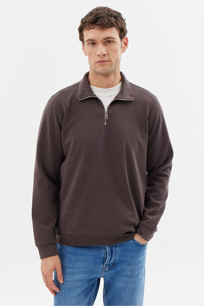 PAULMARK Men's Half Zip Sweat Top