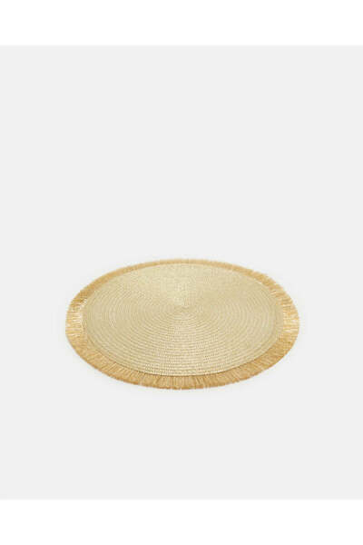REDTAG Gold Textured Round Placemat