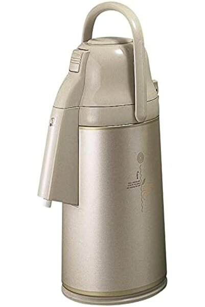 ZOJIRUSHI Glass Lined Vacuum Insulated Air Pot, 2.2 litres, Herb Cacao (VRKE-22N-TK)