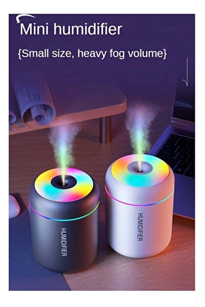 Beauenty Car Essential Oil Diffuser, Home Humidifier, LED RGB Lighting, White