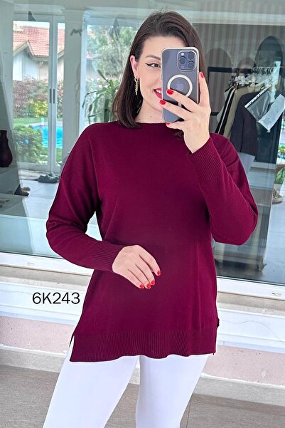 İnce Topuk بلوزة تريكو برقبة دائرية 6k243