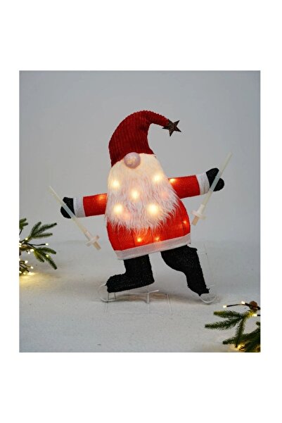 DacEnergy Christmas decoration, Santa Claus in skier pose, 18 LEDs with light like...
