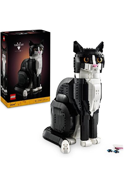 LEGO Ideas 21349 Tuxedo Cat Statue Building Set for Adults