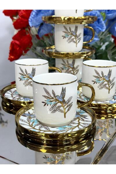 Kosova Porselen 6 Kişilik Kahve Seti 200 cc TKEBT TEK RENK