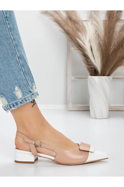 mei Παπούτσια με χοντρό τακούνι 5YZ13 μπεζ