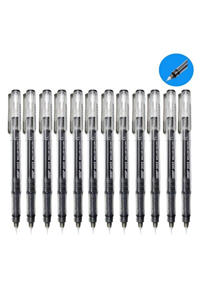 Cassa 2023 İğne Uçlu Roller Kalem 0.7 mm Siyah 12 Adet