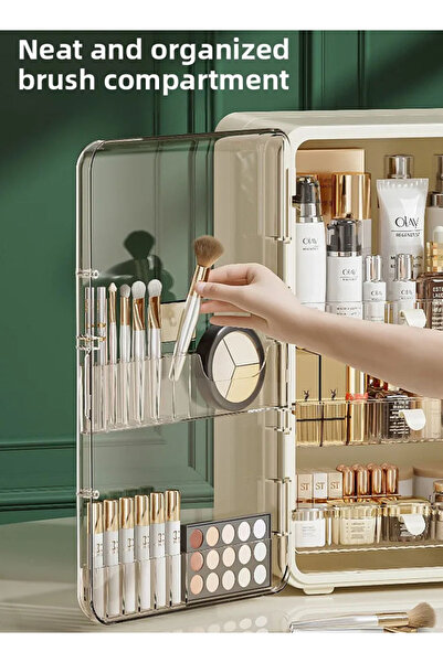 Generic 3 Tier Makeup Organizer Luxury Countertop Cosmetic Storage Box with Multifunctional Storage Drawers