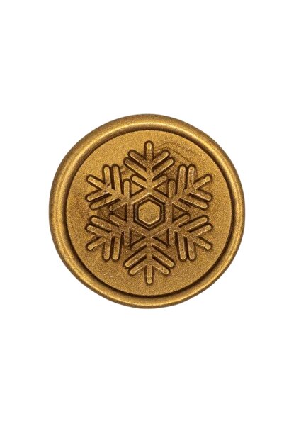 ARTIZAAR Stampila sigilu ceara, model Snowflake II, stampila de craciun, 25 mm