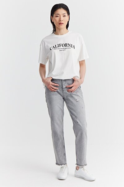 PAULMARK Women's High Waist Ripped Detailed Jeans