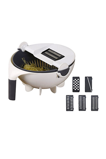 HALAMODO مجموعة تقطيع متعددة الوظائف مع سلة تصريف متعددة الألوان، 23.5 × 23.0...