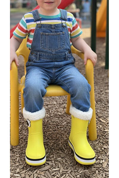 Hızlı Al Boys' Rain Boots. Boys' Unlined Boots Suitable for Daily Use.