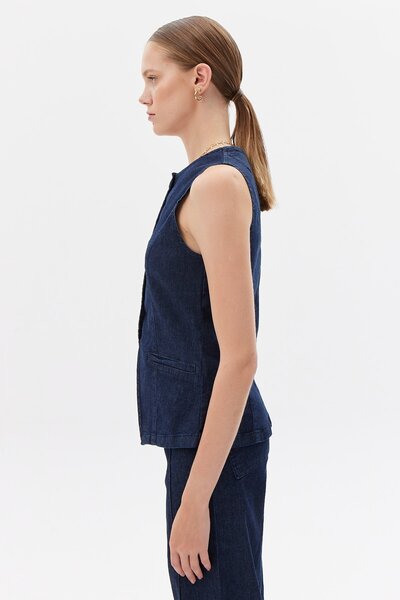 PAULMARK Women's Denim Vest