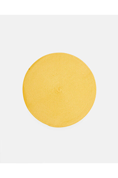 REDTAG Yellow Textured Round Placemat