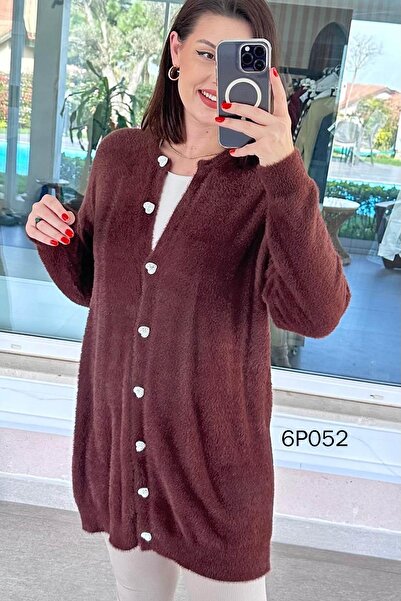 İnce Topuk Prive Series Long Knitwear Cardigan 6P052