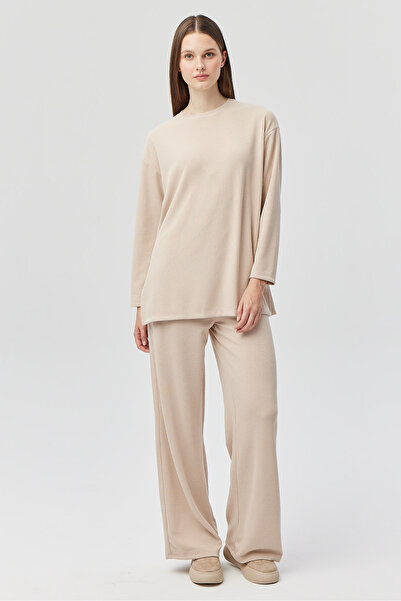 PAULMARK Women's Corded Fabric Slit Tunic