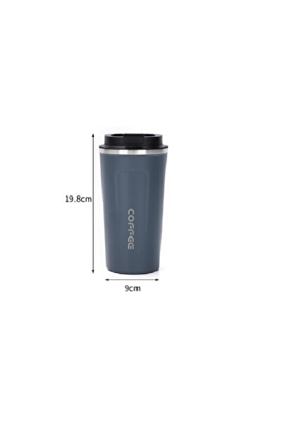 HALAMODO Portable Travel Coffee Mug Stainless Steel Leak Proof Insulated Mug Blue