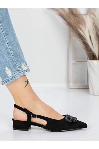 mei Black Chunky Heel Shoes 5YZ12