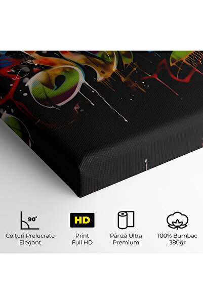 Arthub Canvas Painting, Bedroom And Living Room, Modern, Graffiti Style Wall