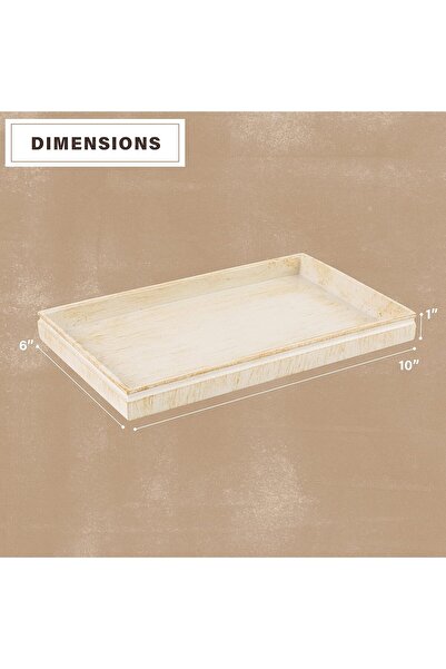 Creative Scents Rustic Lux Decorative Coffee Table Tray, Rectangular Resin Decorative Tray (Creative Scents)