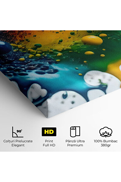 Arthub Canvas Painting, Bedroom And Living Room, Abstract, Colorful Splash Rainbow