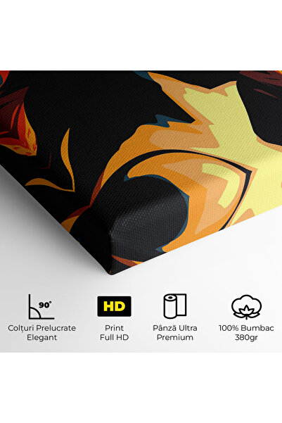 Arthub Canvas Painting, Bedroom And Living Room, Modern, Blue Yellow Pop Art