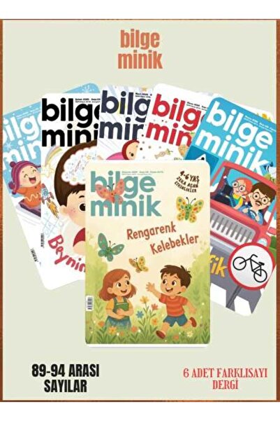 Bilge Minik Dergisi Bilge Minik 6 Adet Dergi (89-90-91-92-93-94 Sayılar)