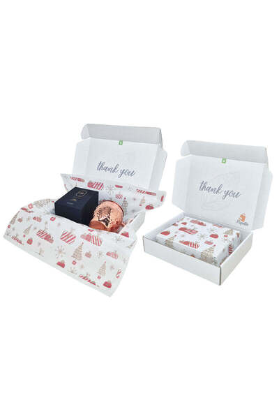 Papette Set 500 buc Hârtie de mătase model Crăciun Santa’s Gift Lab 28g – format 50x75cm