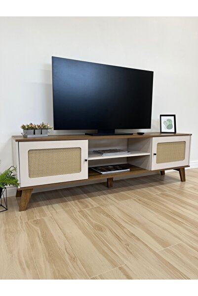 ARTLY 70-inch TV stand, elegant design for living rooms and homes, brown and ...