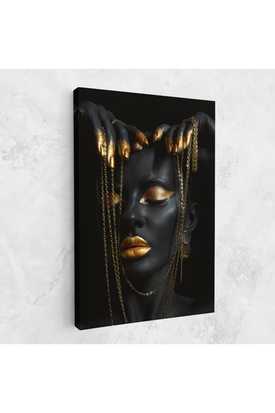 Arthub Tablou Canvas, Dormitor Si Living, Femei, Chain Gold Eyelids