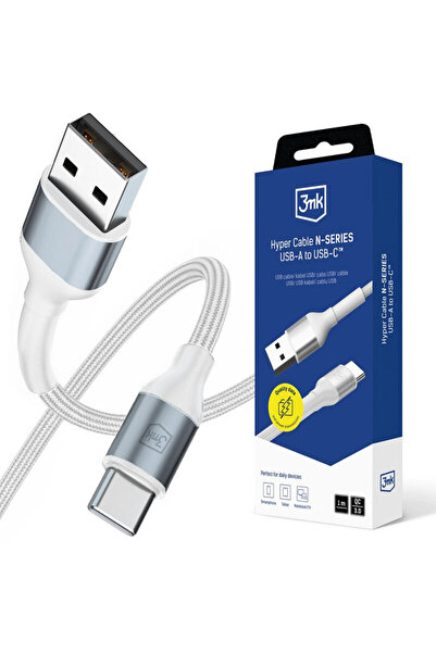 3MK USB to Type-C charging cable Hyper N, white, 18W, 1m