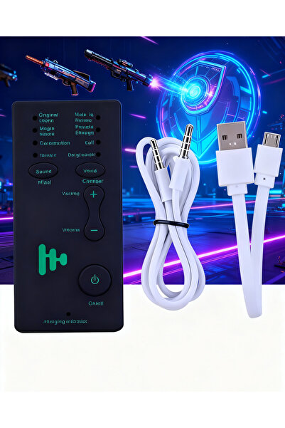 Generic Voice Changer Portable - Built-in Mic Sound Effect Device for Gaming, Live Broadcast, PC & Phones