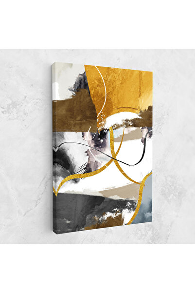 Arthub Canvas Painting, Bedroom And Living Room, Abstract, Chaotic Golden Painting