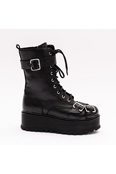 VAGAM Ghete Negre cu Talpa Tip Platforma