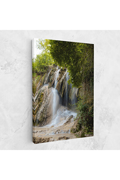 Arthub Canvas Painting, Bedroom And Living Room, Landscapes, Forest Waterfall View