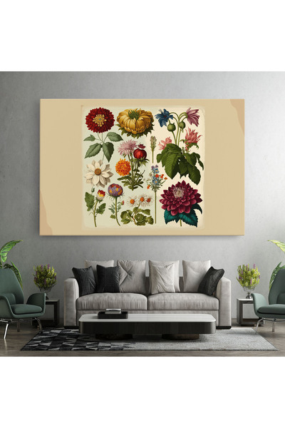 Arthub Canvas Painting, Bedroom And Living Room, Modern, Vintage Botanical